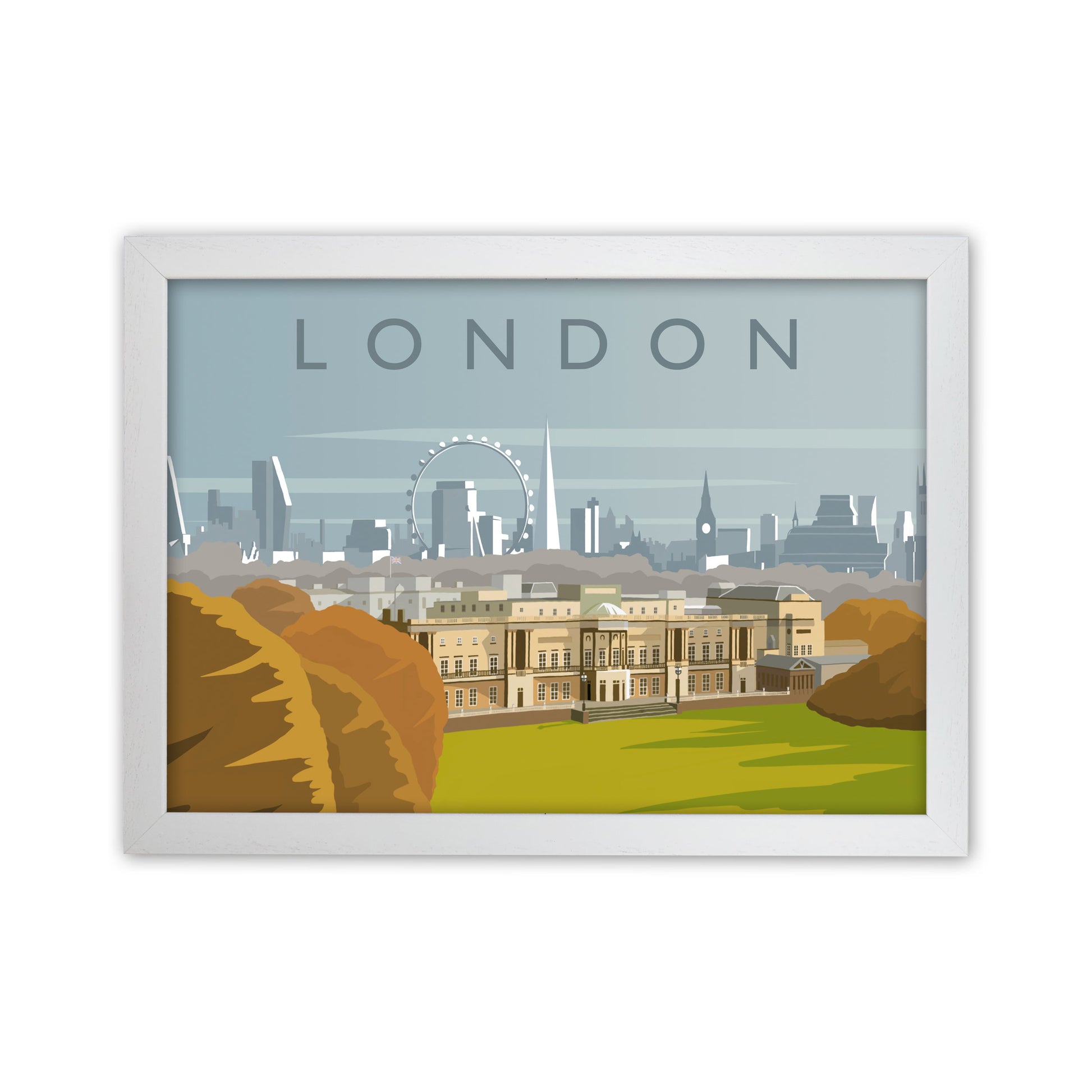 London Art Print by Richard O'Neill White Grain