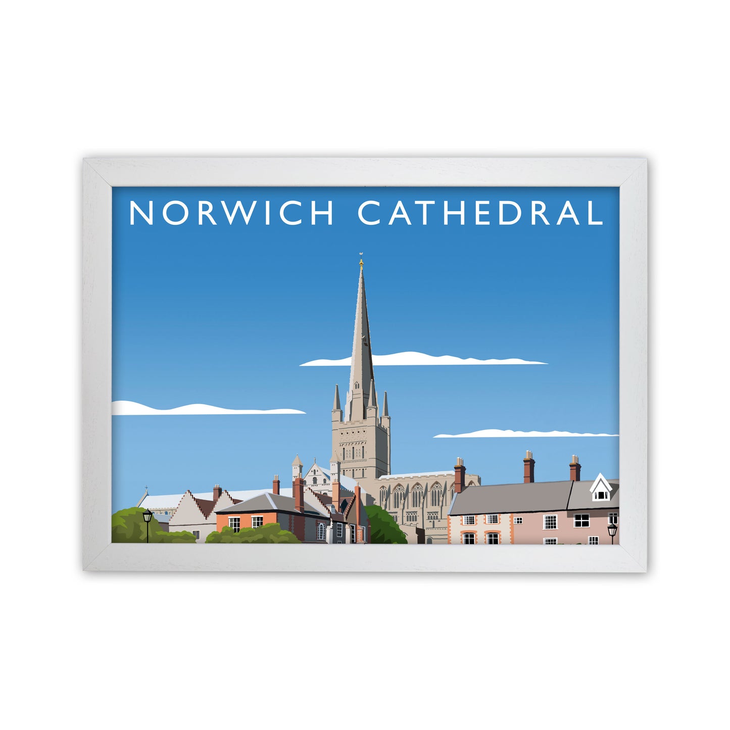 Norwich Cathedral Art Print by Richard O'Neill White Grain