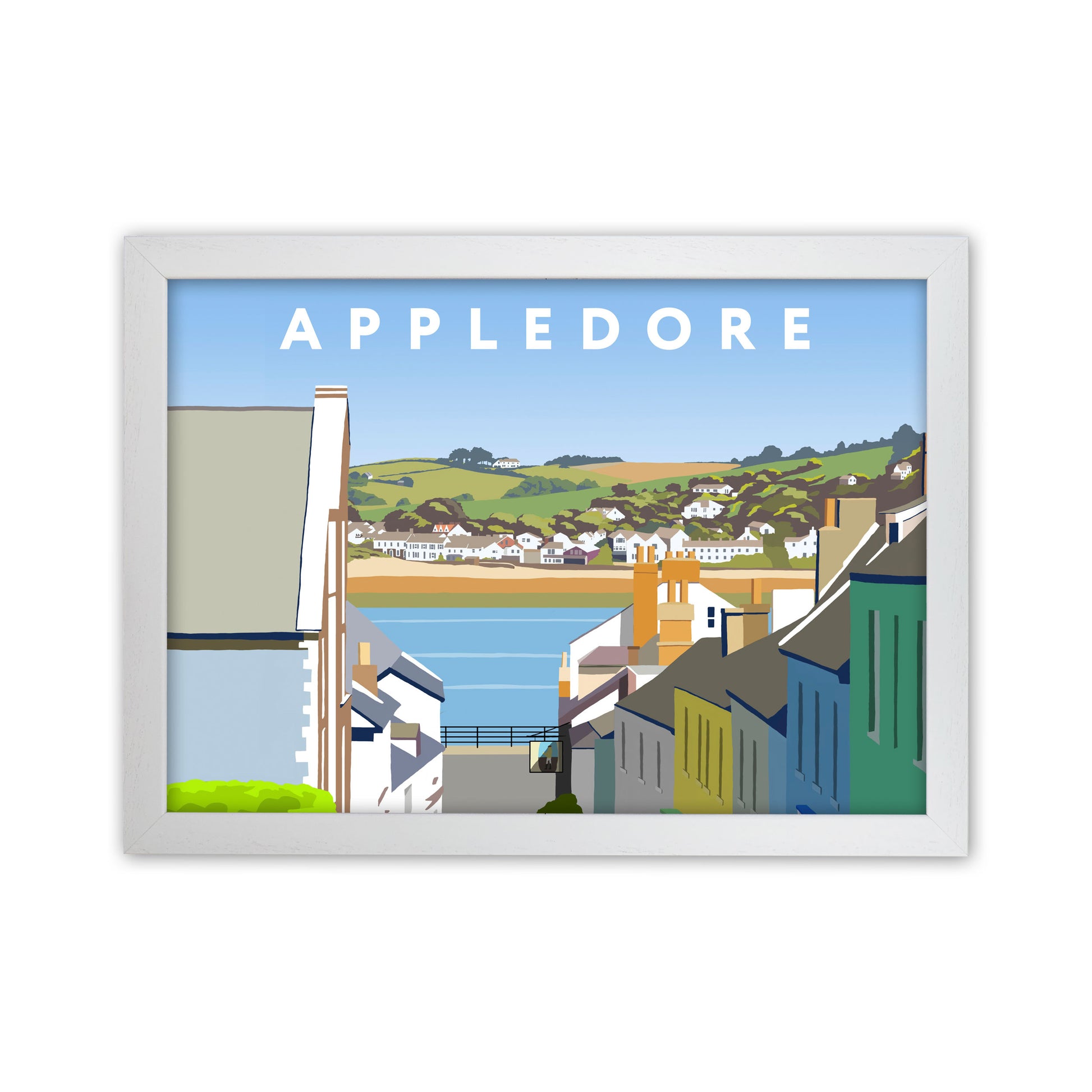 Appledore Art Print by Richard O'Neill White Grain