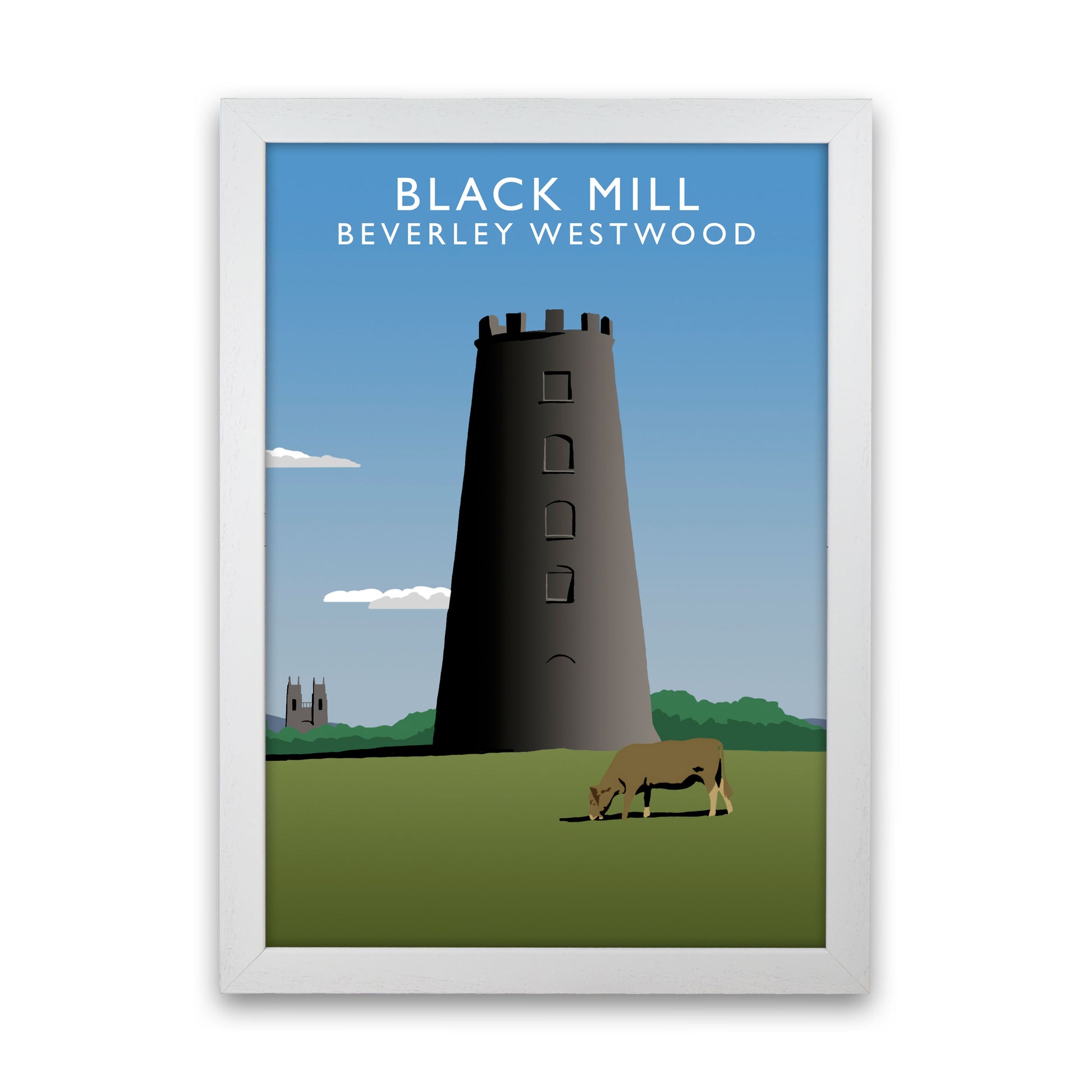 Black Mill Portrait by Richard O'Neill White Grain