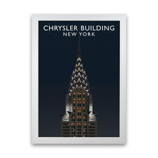 Chrysler Building Night by Richard O'Neill White Grain