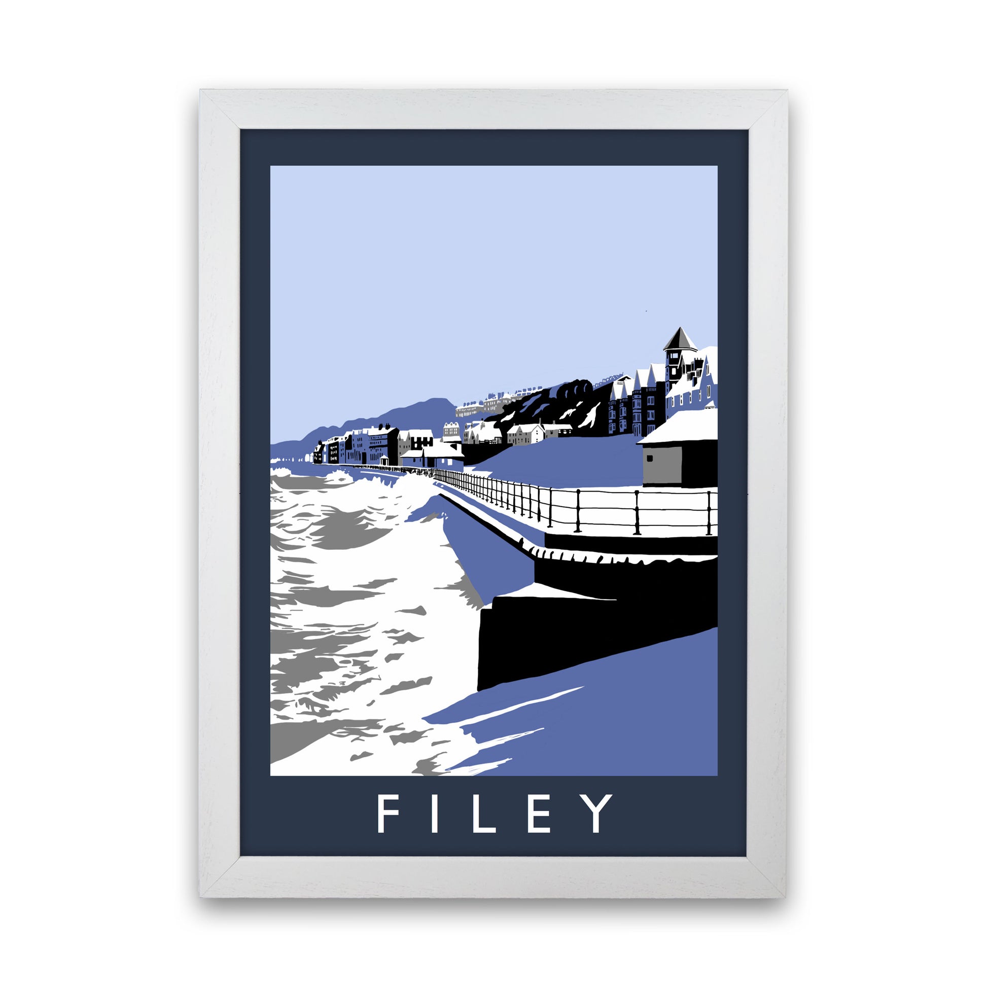 Filey Art Print by Richard O'Neill White Grain