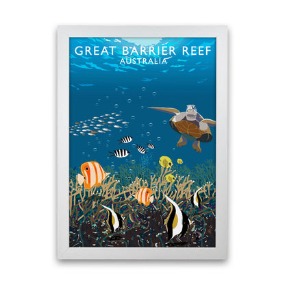 Great Barrier Reef Australia Art Print by Richard O'Neill White Grain