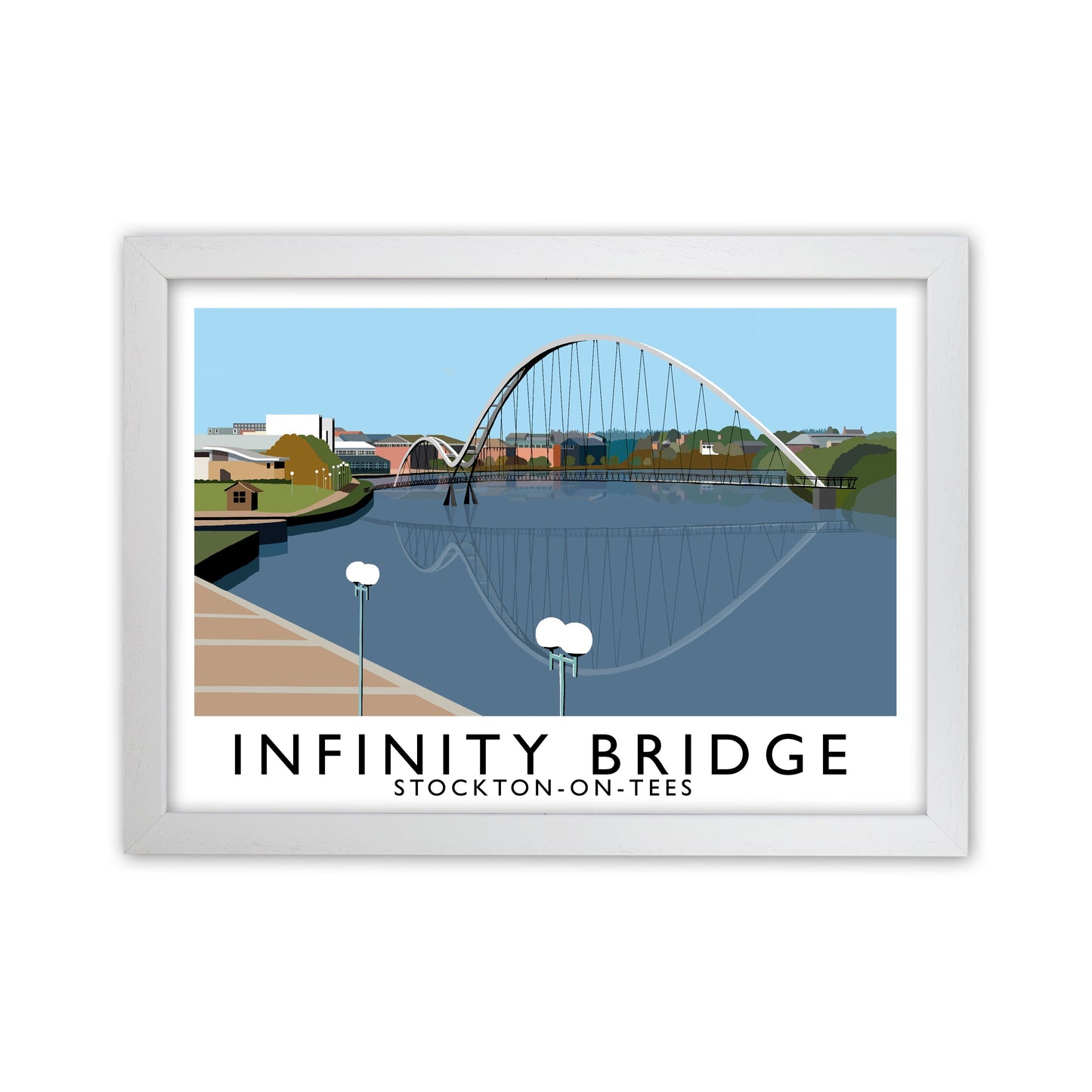 Infinity Bridge Stockton-On-Tees Art Print by Richard O'Neill White Grain