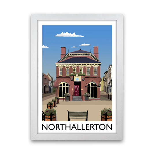 Northallerton2 Portrait  Travel Art Print by Richard O'Neill, Framed Wall Art White Grain