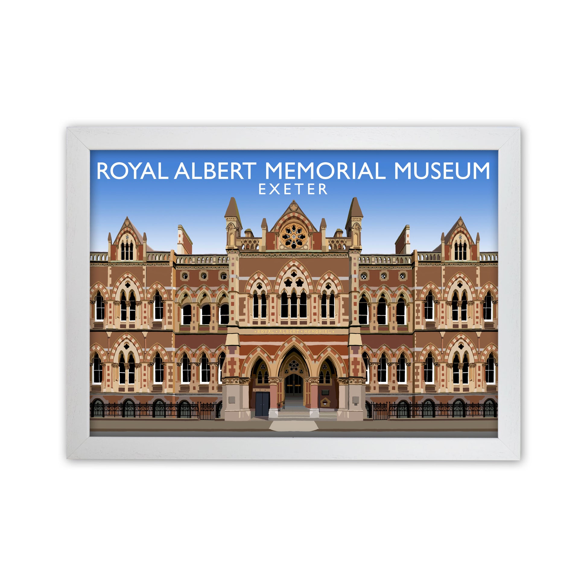 Royal Albert Memorial Museum Exeter Travel Art Print by Richard O'Neill White Grain