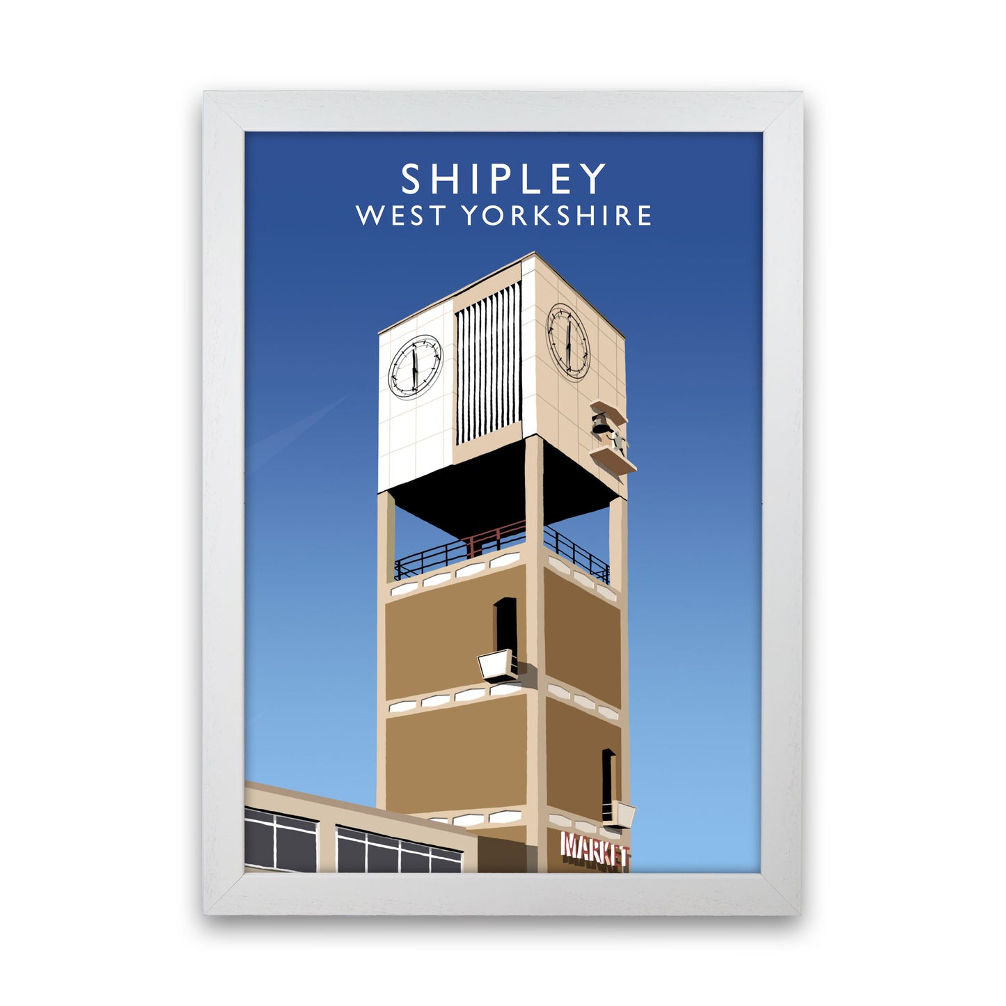 Shipley West Yorkshire Framed Digital Art Print by Richard O'Neill White Grain