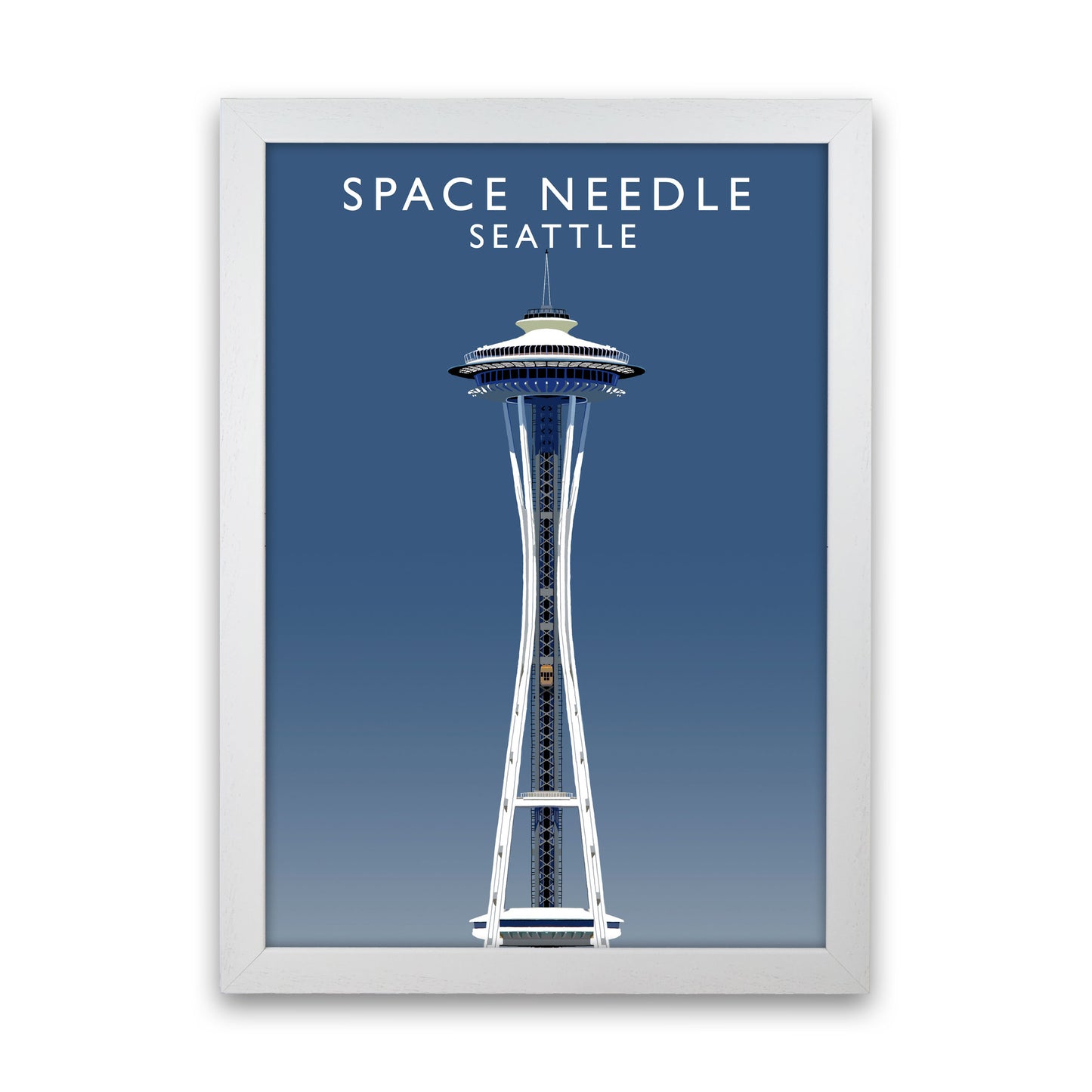 Space Needle Seattle Art Print by Richard O'Neill White Grain