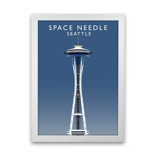 Space Needle Seattle Art Print by Richard O'Neill White Grain