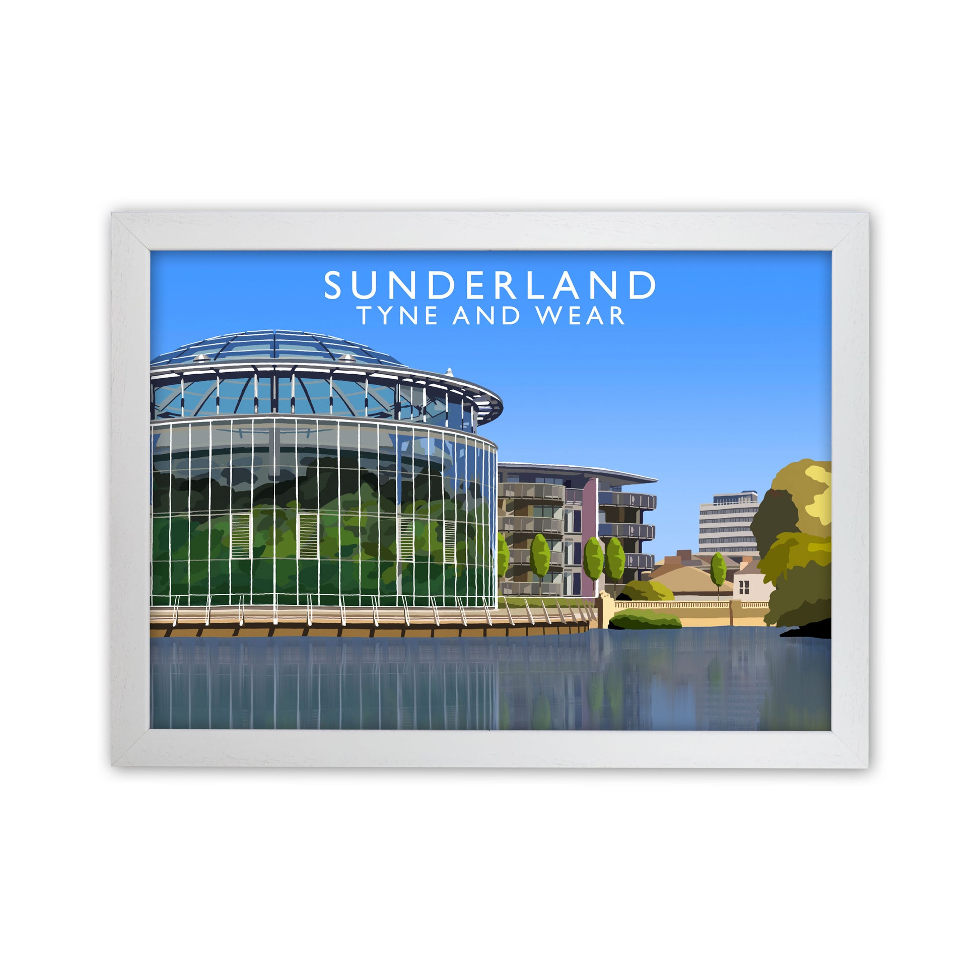 Sunderland Tyne and Wear Travel Art Print by Richard O'Neill White Grain