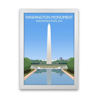 Washington DC Monument Travel Art Print by Richard O'Neill White Grain