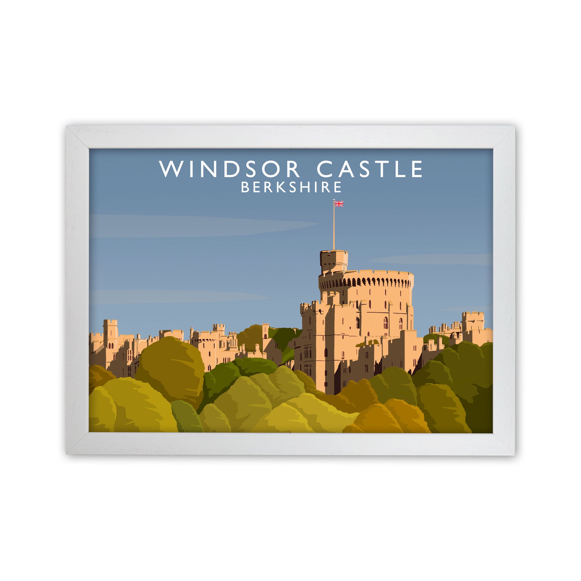 Windsor Castle Berkshire Travel Art Print by Richard O'Neill White Grain