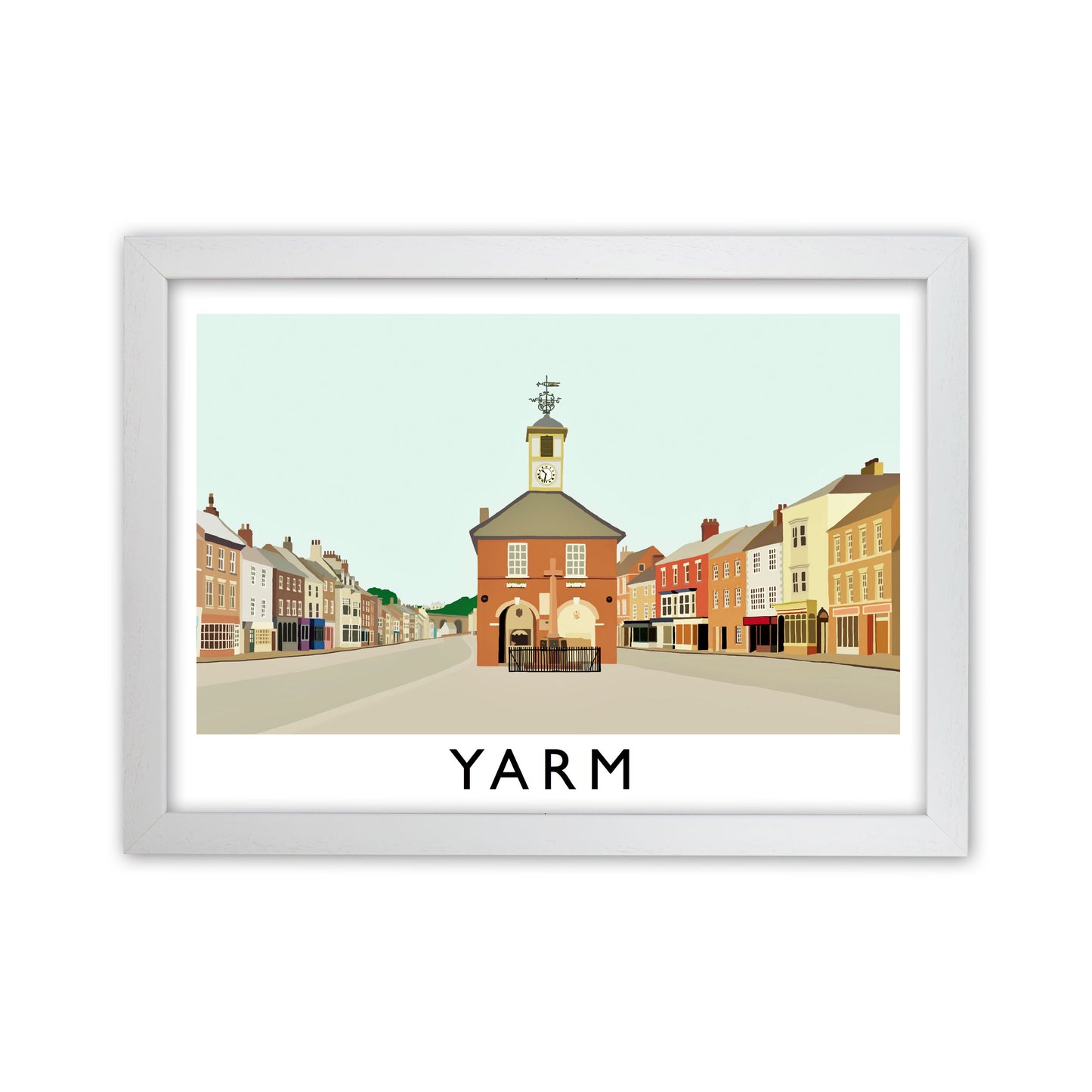 Yarm Art Print by Richard O'Neill, Framed Wall Art White Grain