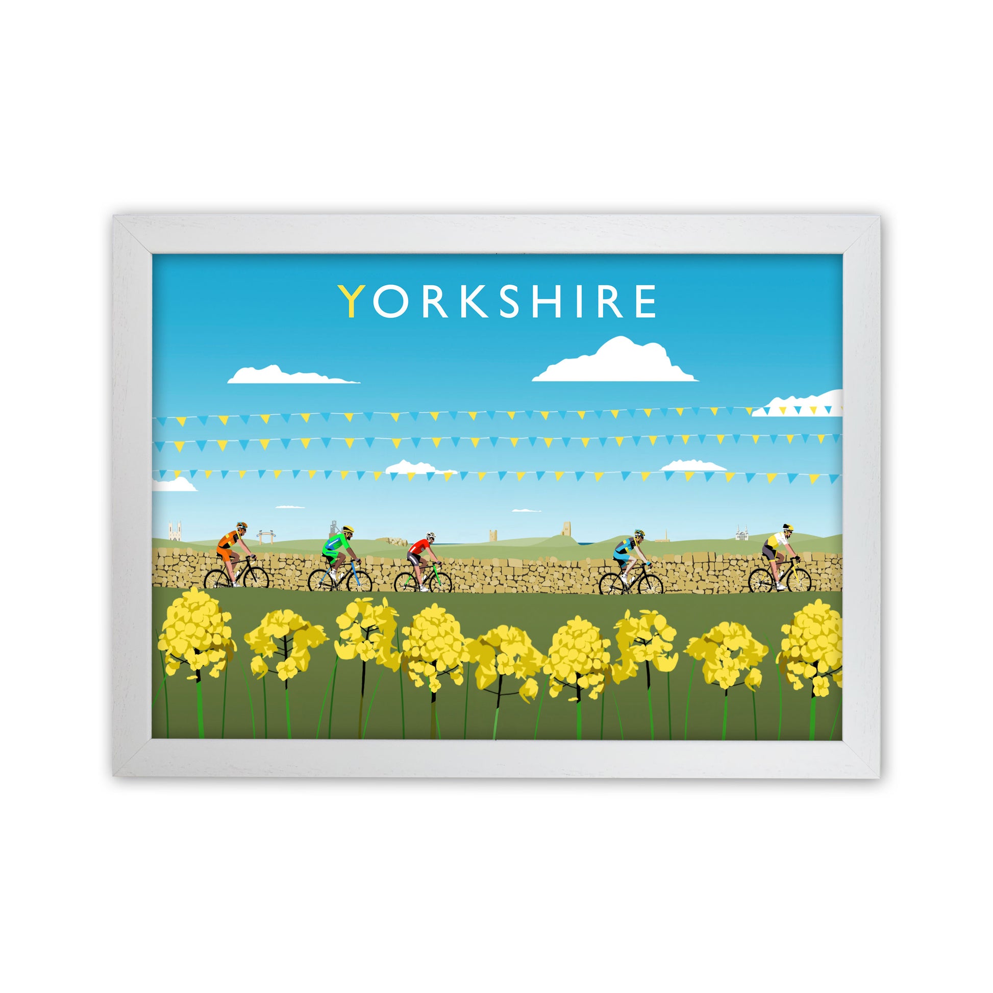 Yorkshire Cycling by Richard O'Neill White Grain