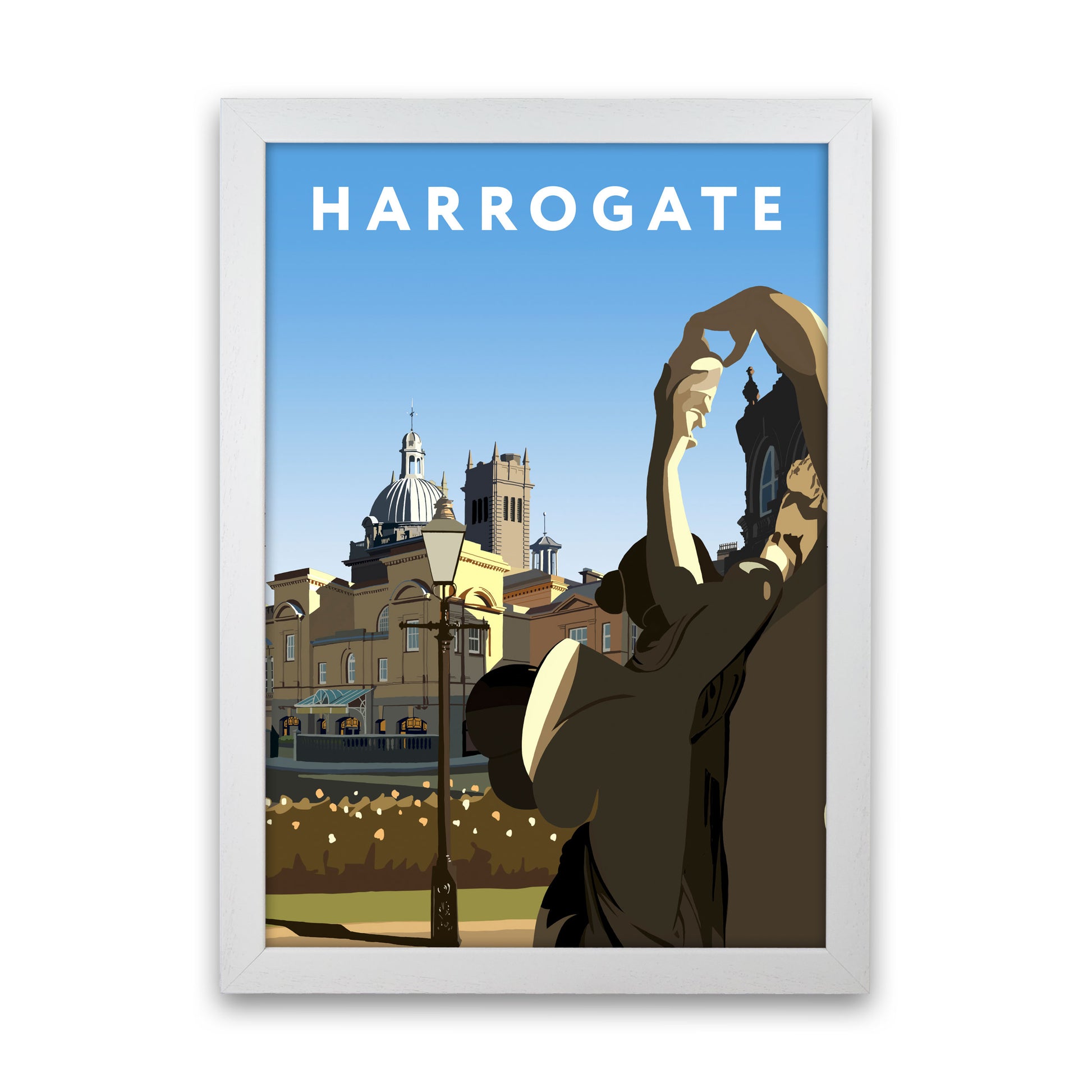 Harrogate Art Print by Richard O'Neill, Framed Wall Art White Grain