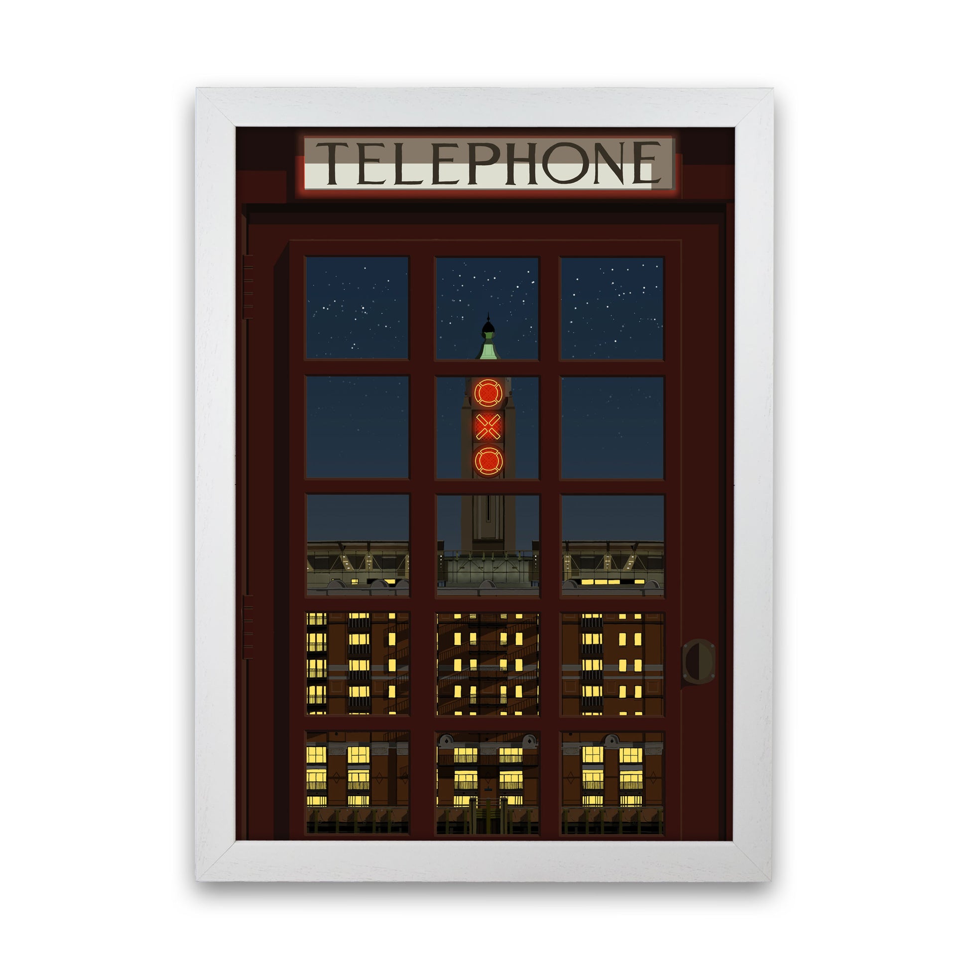 London Telephone Box 10 by Richard O'Neill White Grain