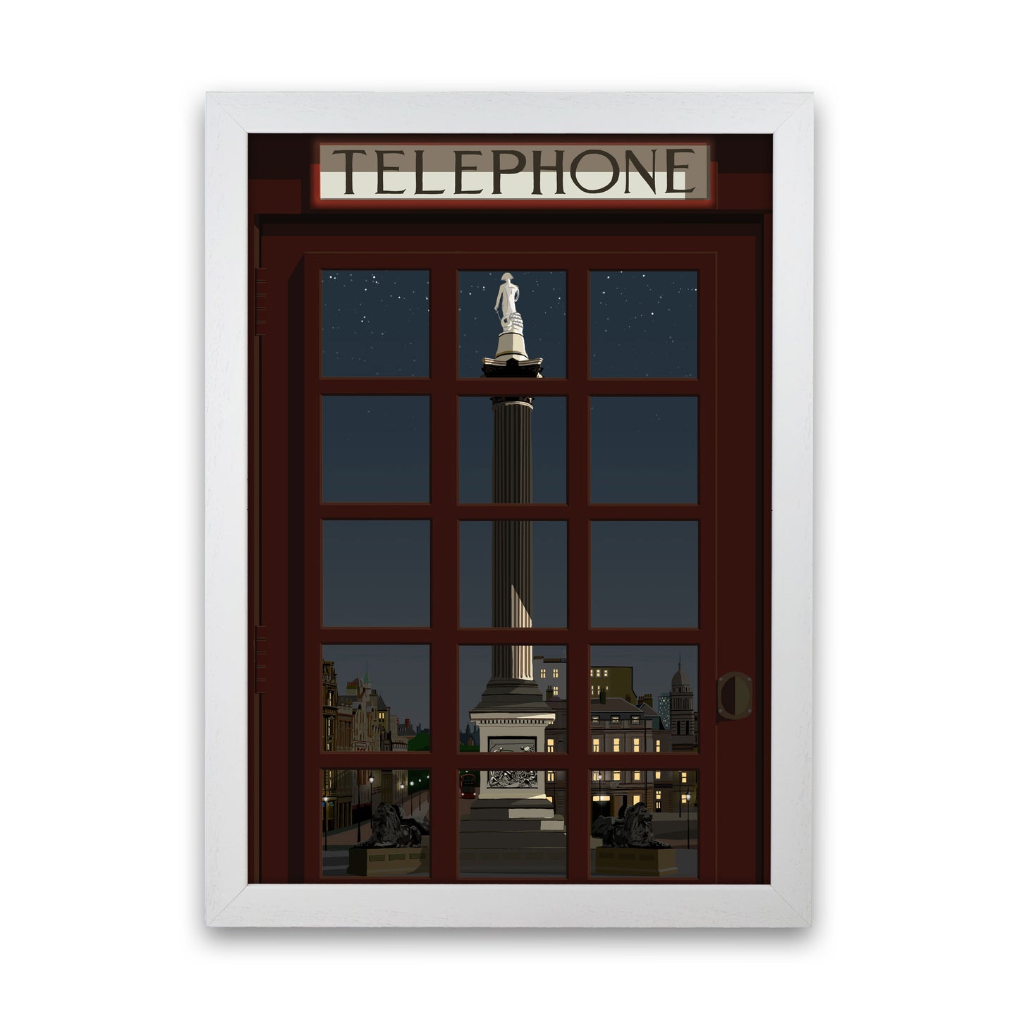 London Telephone Box 12 by Richard O'Neill White Grain