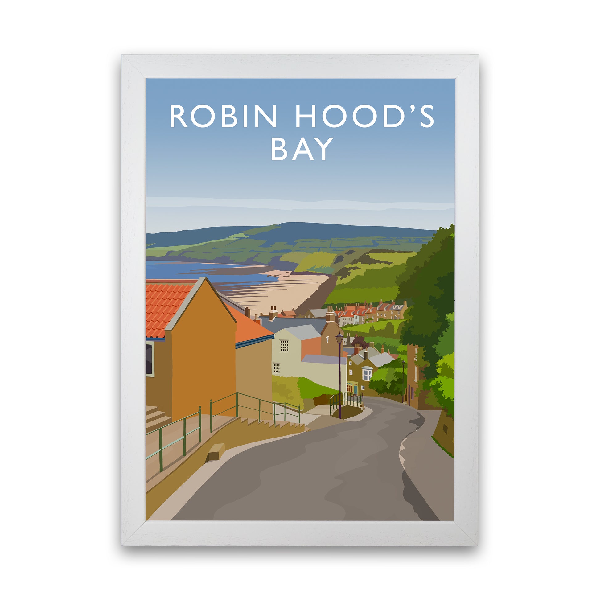 Robin Hood's Bay 3 portrait by Richard O'Neill White Grain