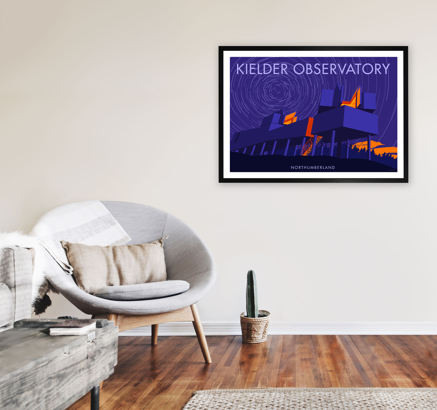 Kielder Observatory by Stephen Millership A1 White Frame