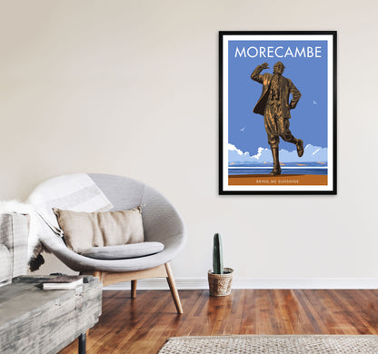 Morecambe 2 by Stephen Millership A1 White Frame