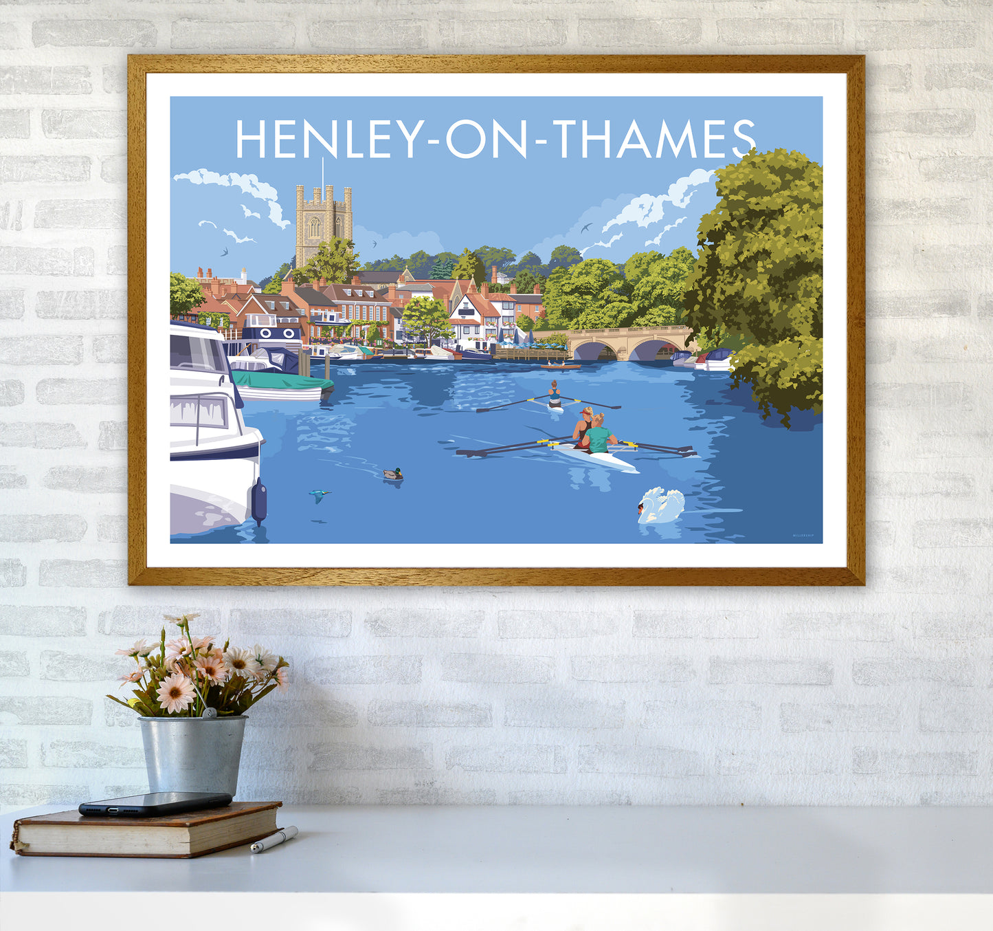 Henley On Thames Travel Art Print By Stephen Millership A1 Print Only