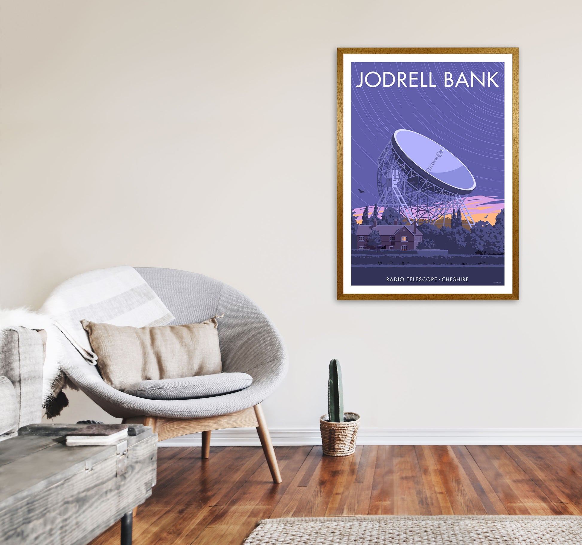 Jodrell Bank Art Print by Stephen Millership A1 Print Only