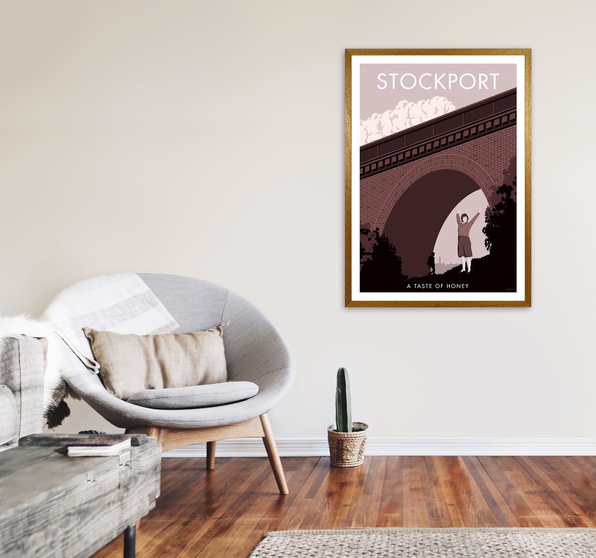 Stockport Art Print by Stephen Millership A1 Print Only