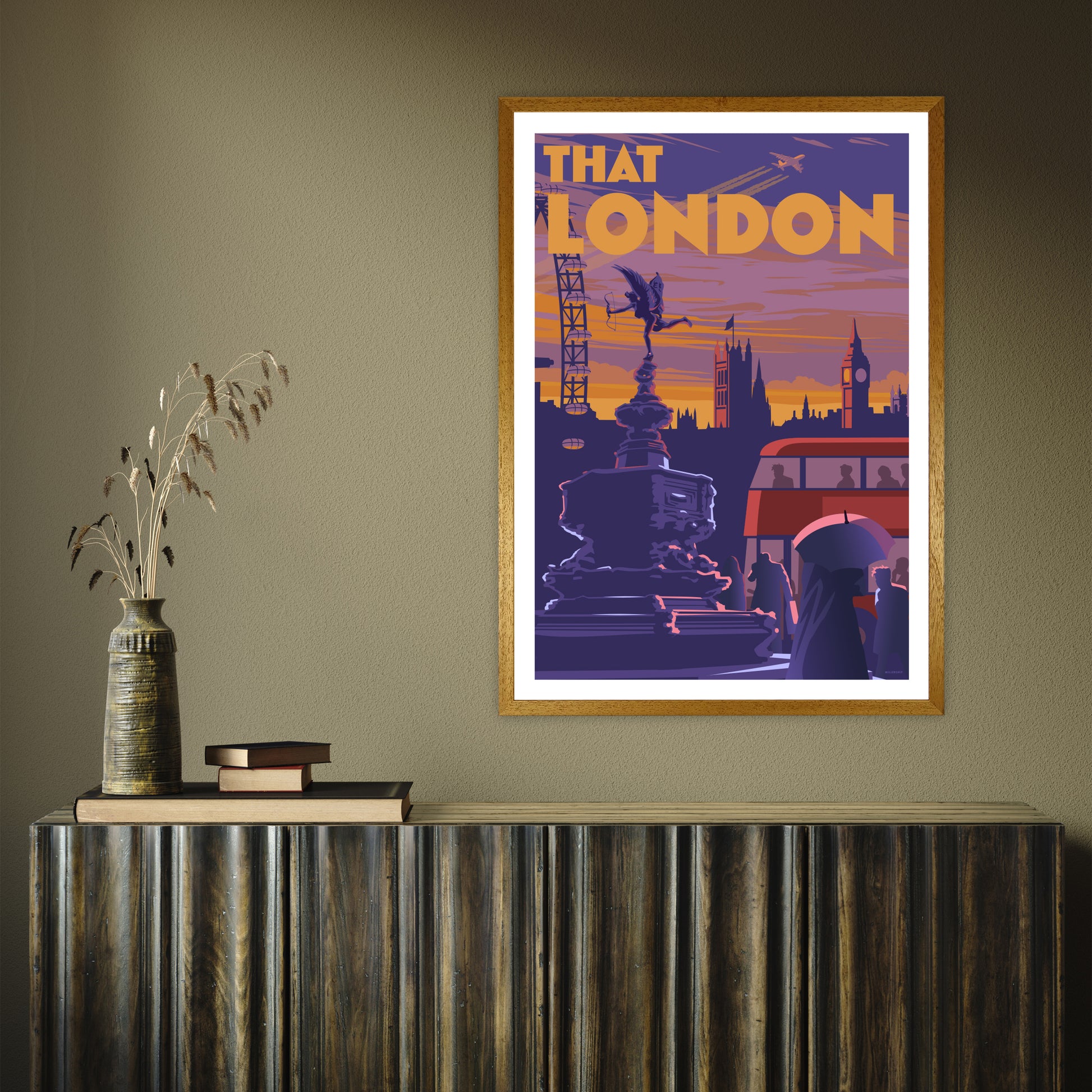 THAT LONDON 2 A3 by Stephen Millership A1 Oak Frame