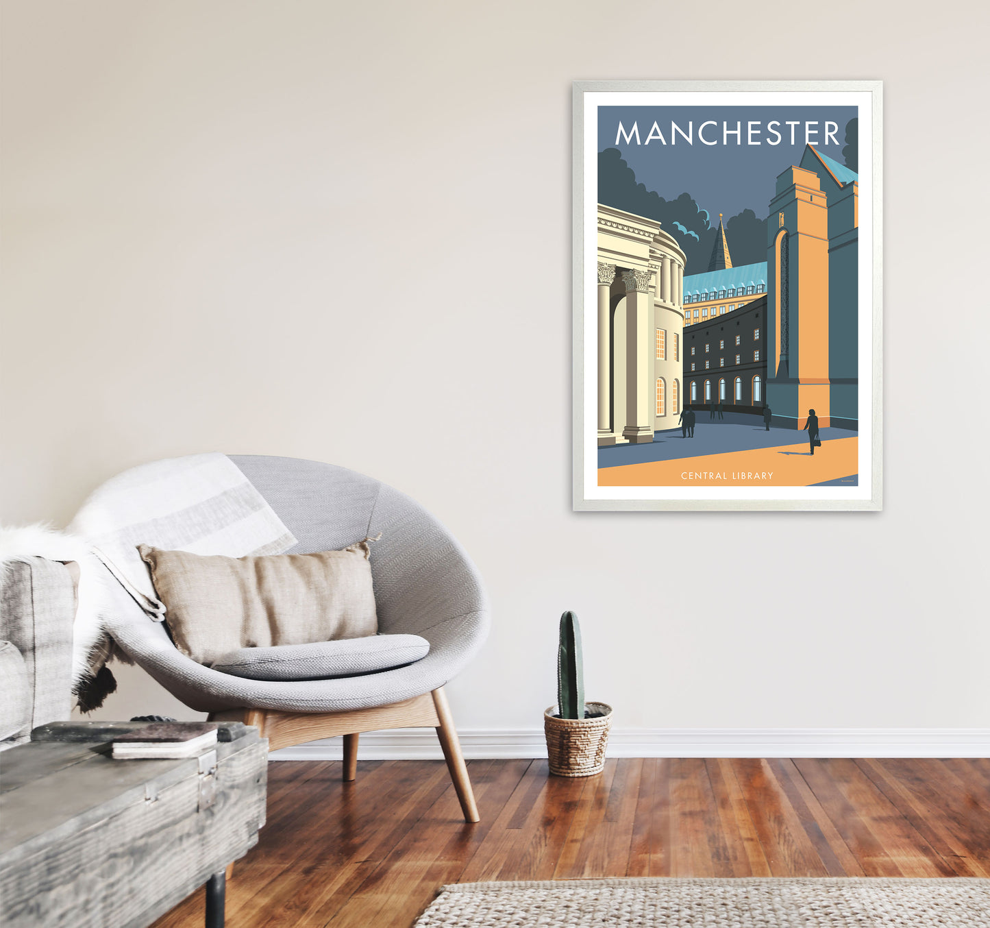 Manchester by Stephen Millership A1 Oak Frame