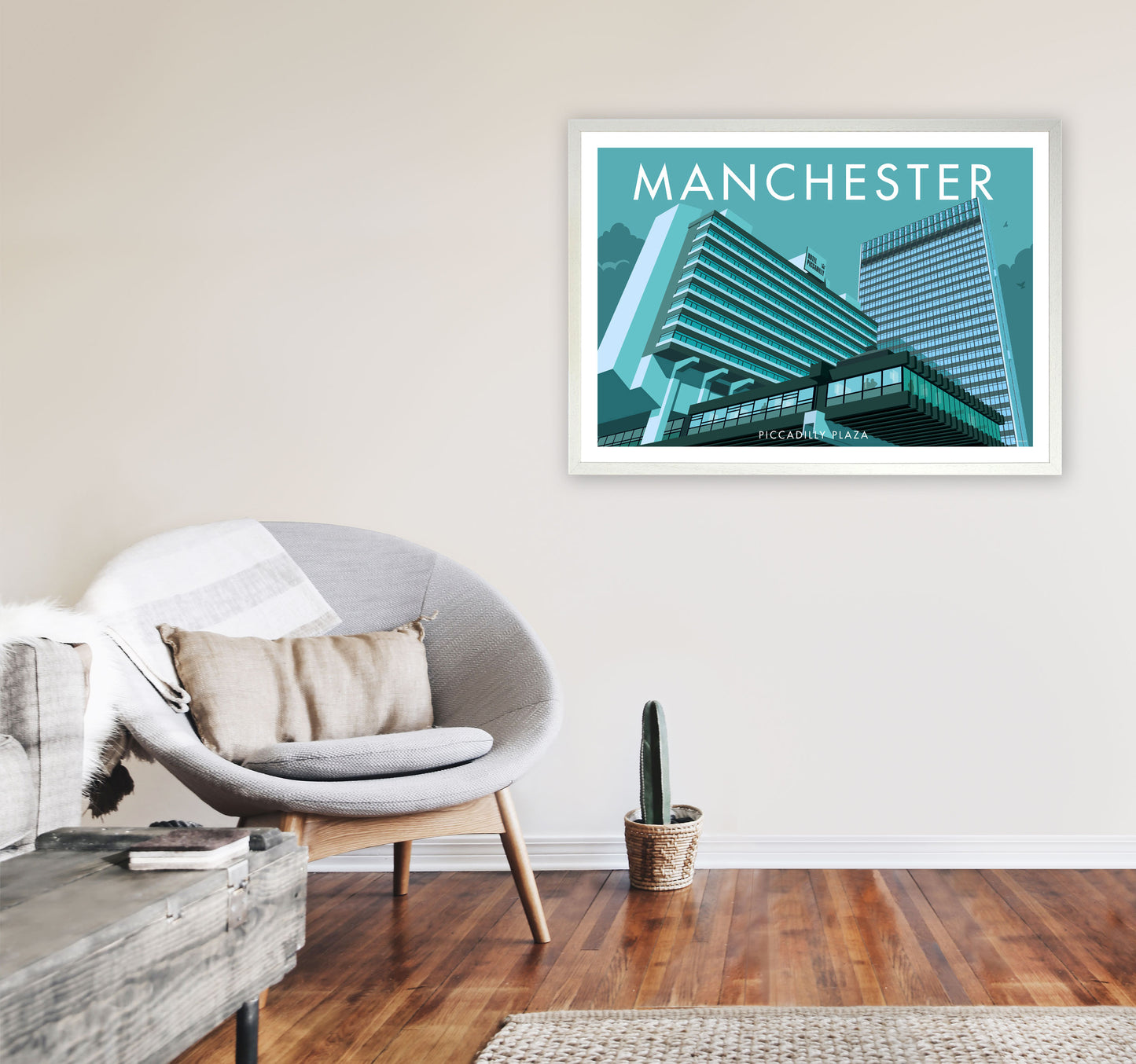 Manchester 8 by Stephen Millership A1 Oak Frame