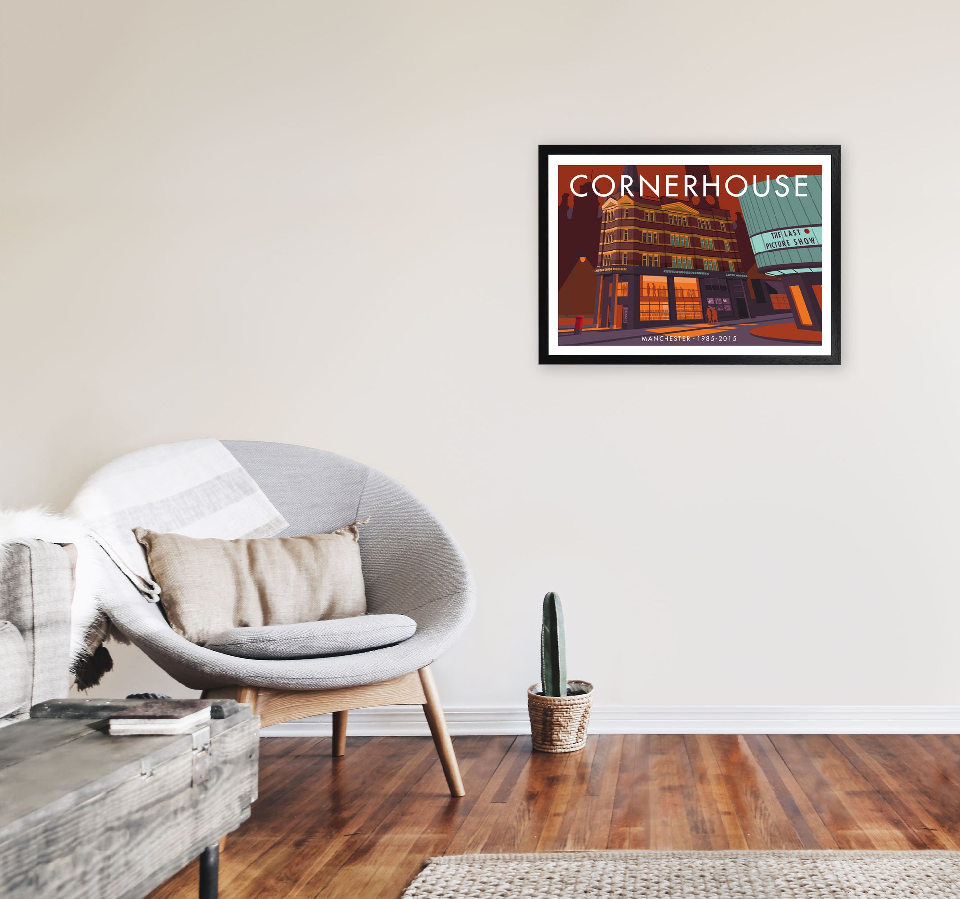 Cornerhouse by Stephen Millership A2 White Frame