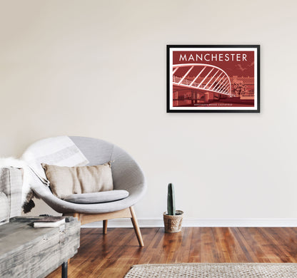 Manchester 5 by Stephen Millership A2 White Frame