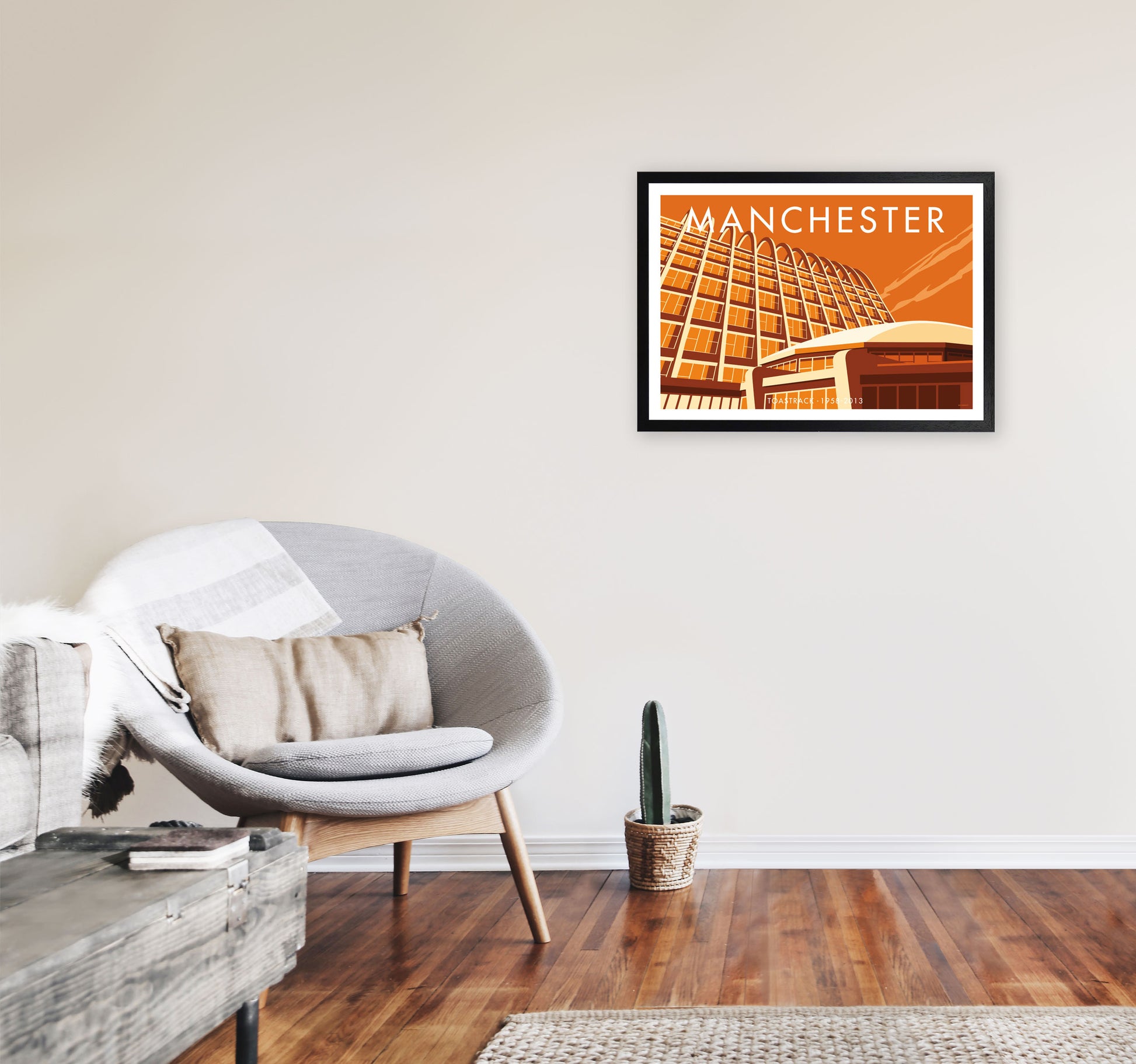 Manchester 6 by Stephen Millership A2 White Frame