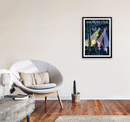 The Haçienda Club Manchester Framed Digital Art Print by Stephen Millership A2 White Frame