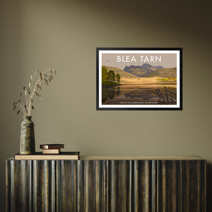 THE LAKES BLEA TARN A3 by Stephen Millership A2 Black Frame