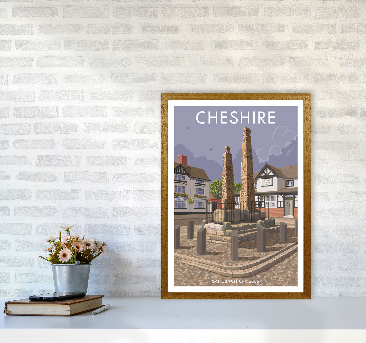 Cheshire Sandbach Travel Art Print by Stephen Millership A2 Print Only