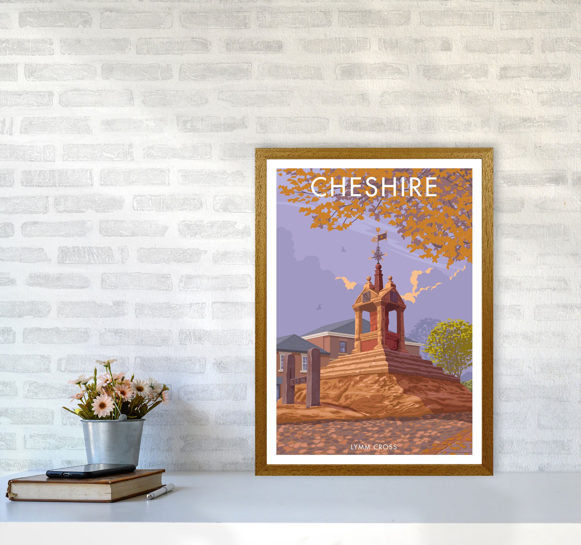 Cheshire Lymm Travel Art Print by Stephen Millership A2 Print Only