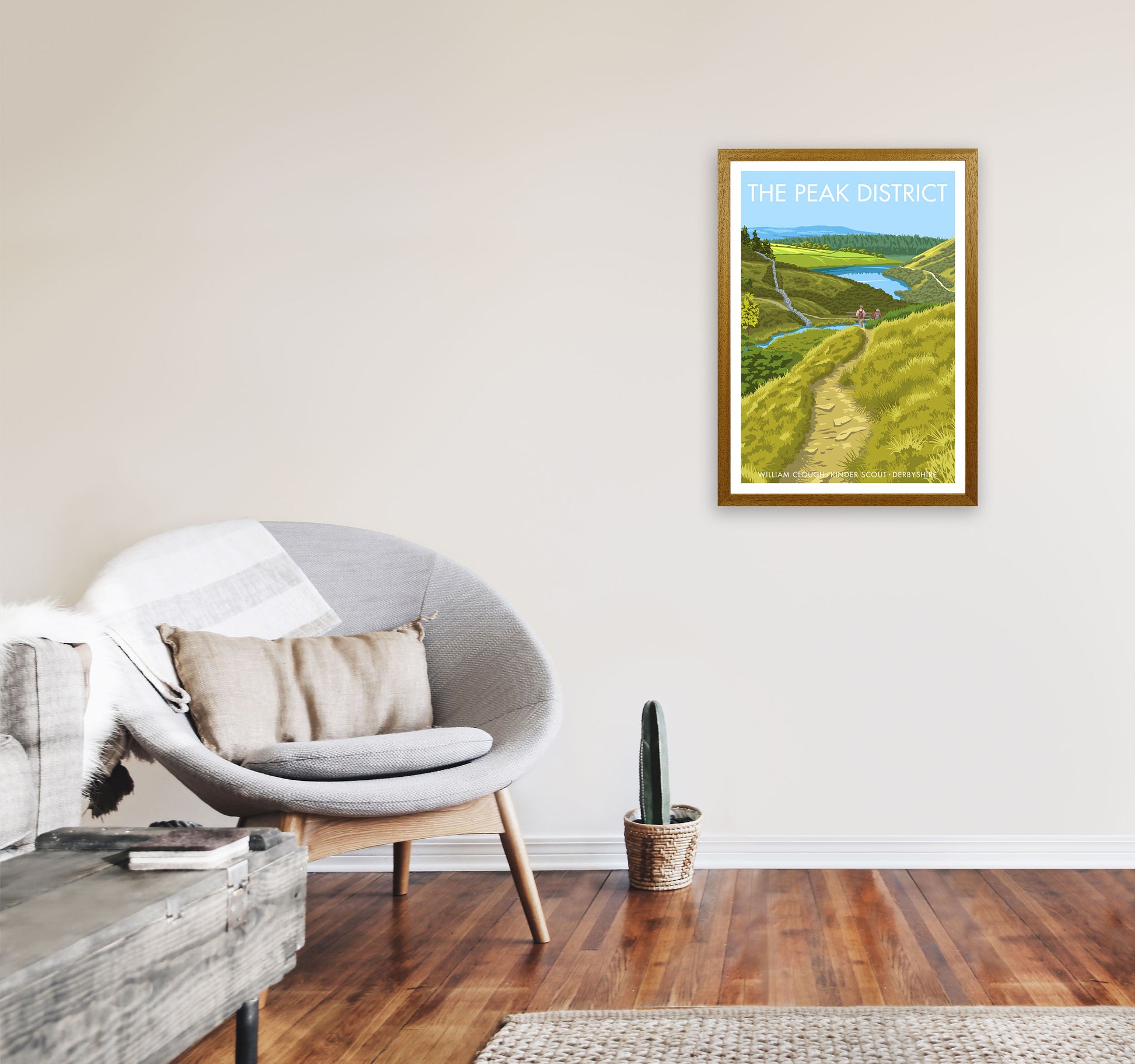 The Peak District Framed Digital Art Print by Stephen Millership A2 Print Only