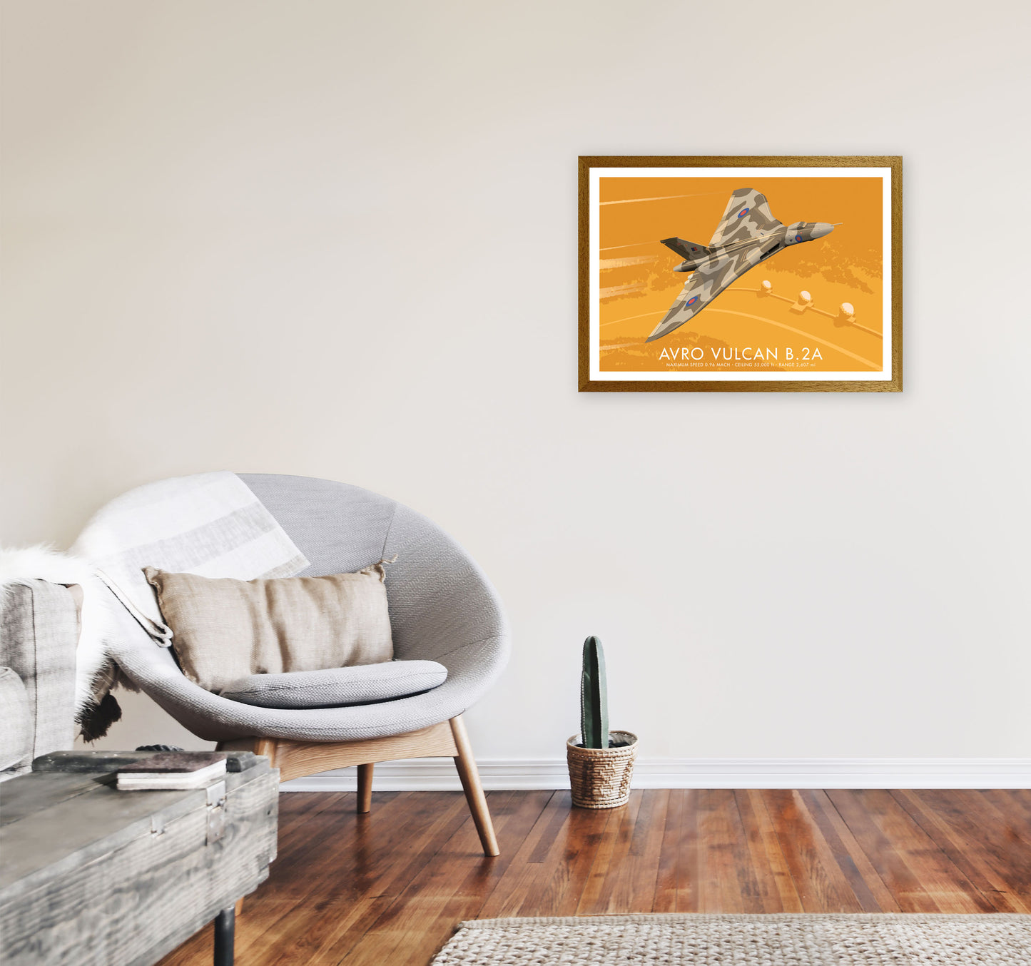 Avro Vulcan B.2A Art Print by Stephen Millership, Framed Transport Print A2 Print Only