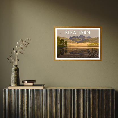 THE LAKES BLEA TARN A3 by Stephen Millership A2 Oak Frame