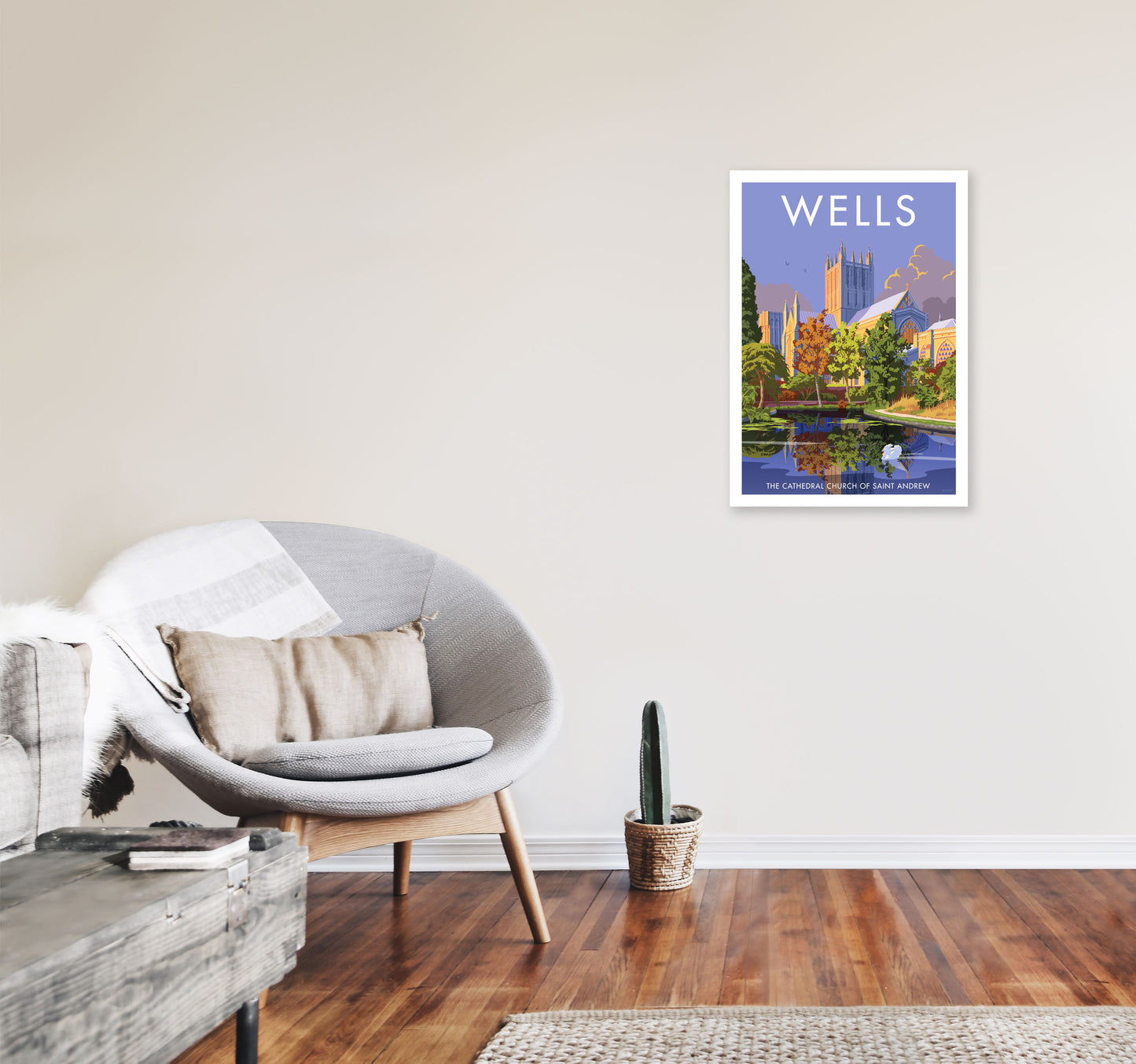 Wells Art Print by Stephen Millership A2 Black Frame