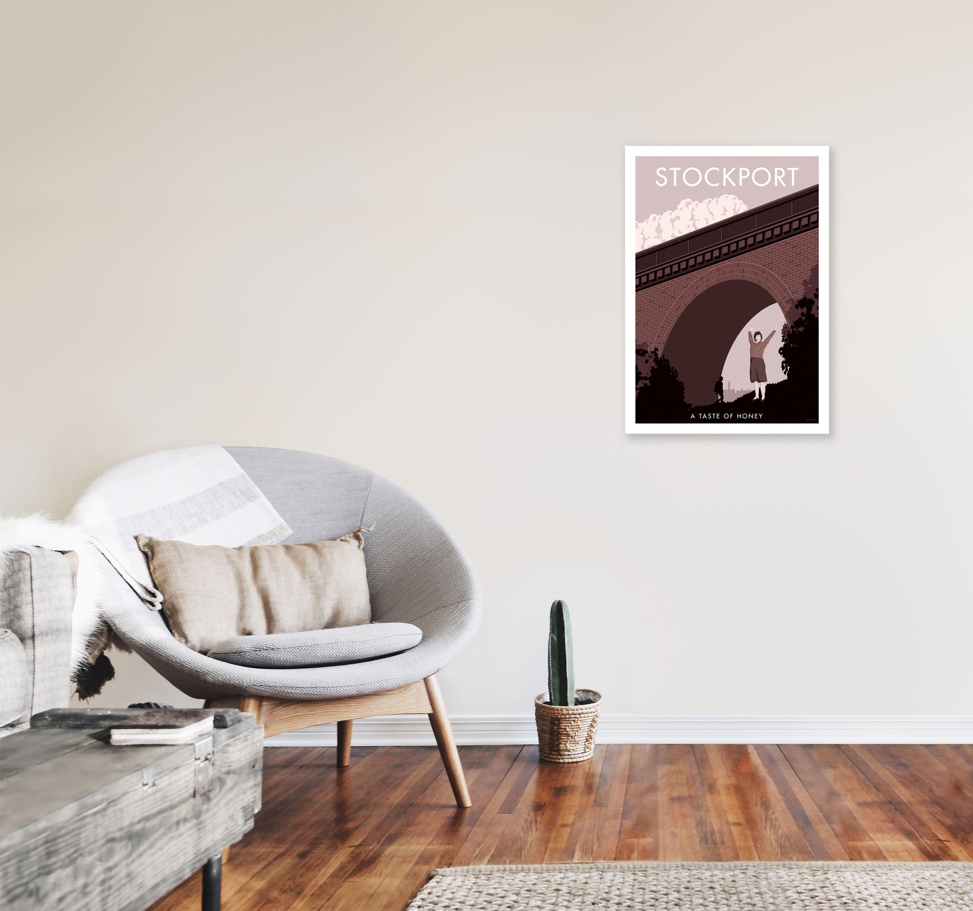 Stockport Art Print by Stephen Millership A2 Black Frame