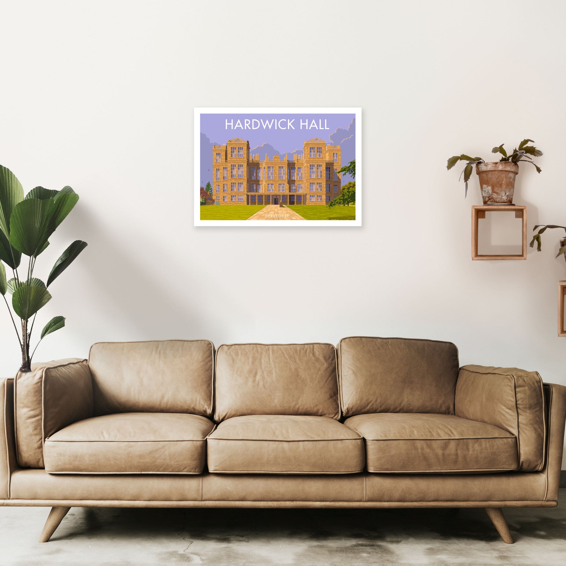 Derbyshire Hardwick Hall Art Print by Stephen Millership A2 Black Frame