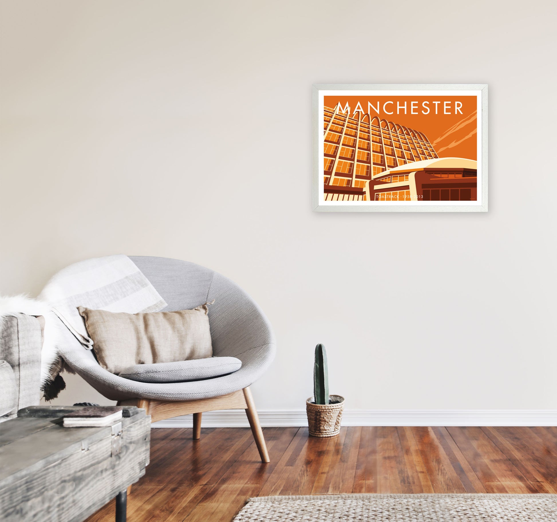 Manchester 6 by Stephen Millership A2 Oak Frame