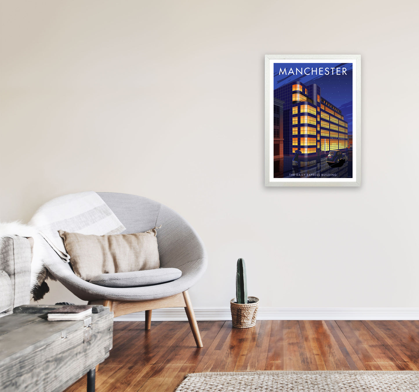 Manchester 7 by Stephen Millership A2 Oak Frame