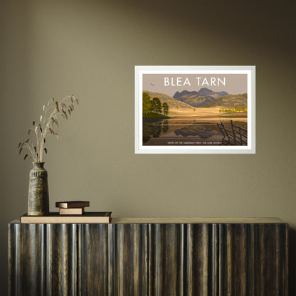 THE LAKES BLEA TARN A3 by Stephen Millership A2 White Frame