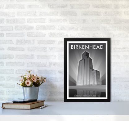 Birkenhead Queensway Tunnel Travel Art Print By Stephen Millership A3 White Frame
