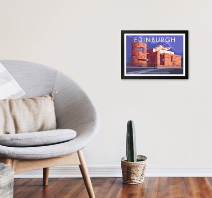 Edinburgh 2 by Stephen Millership A3 White Frame