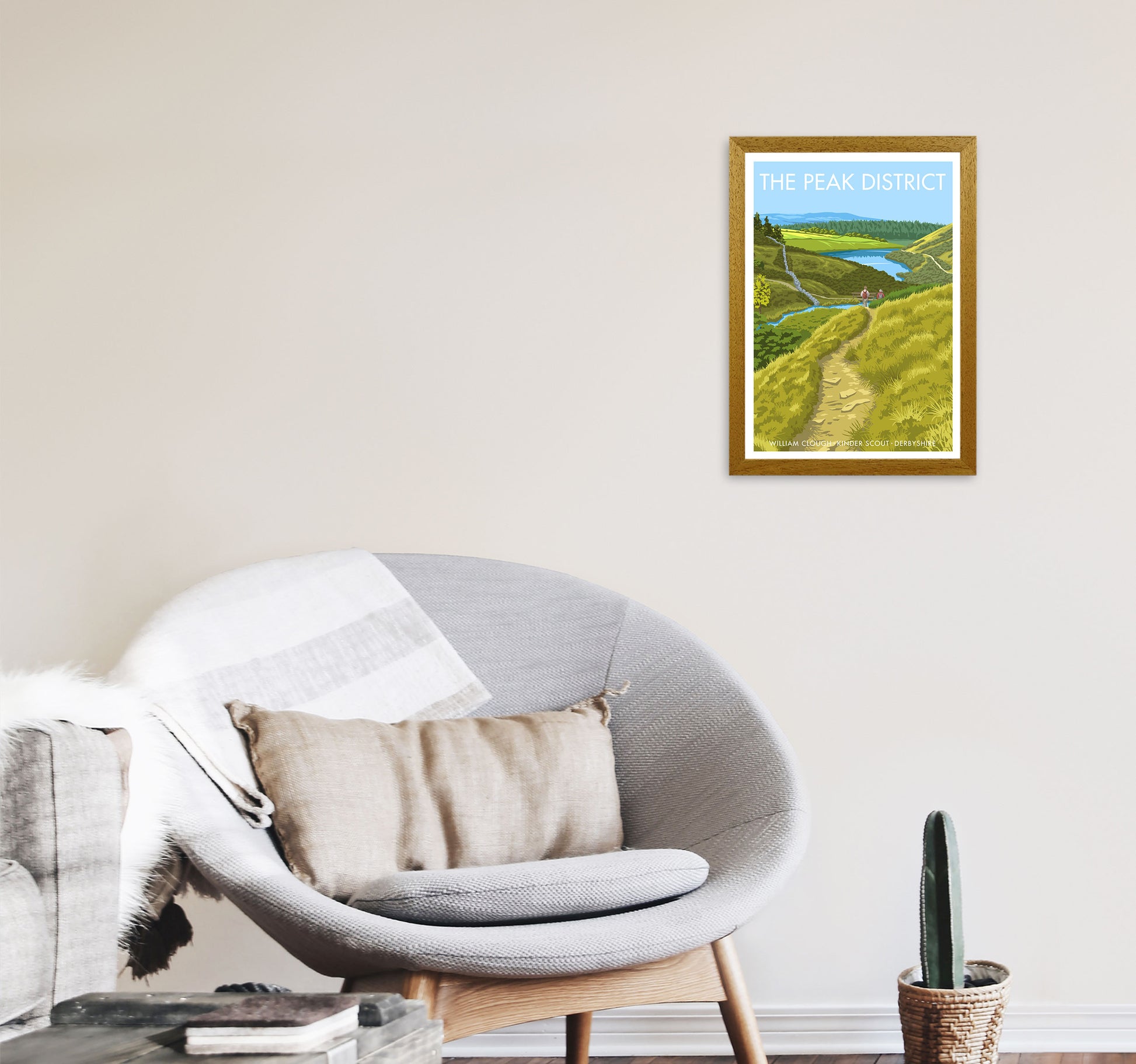 The Peak District Framed Digital Art Print by Stephen Millership A3 Print Only