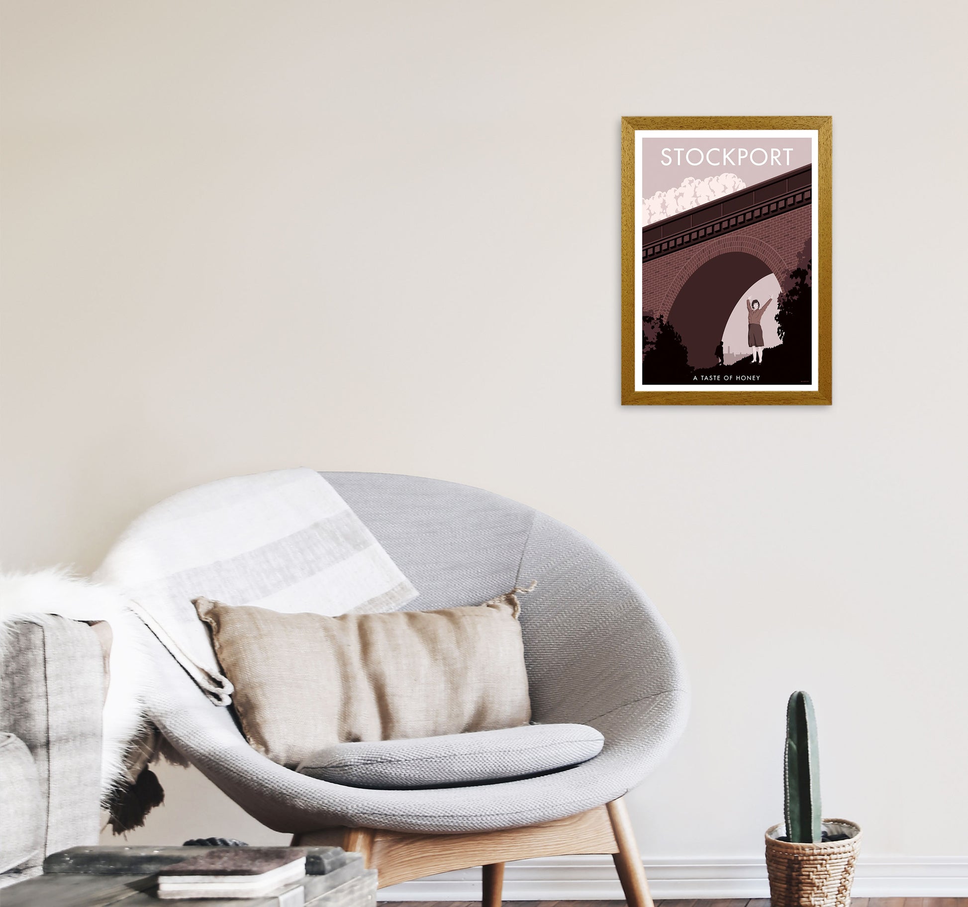Stockport Art Print by Stephen Millership A3 Print Only